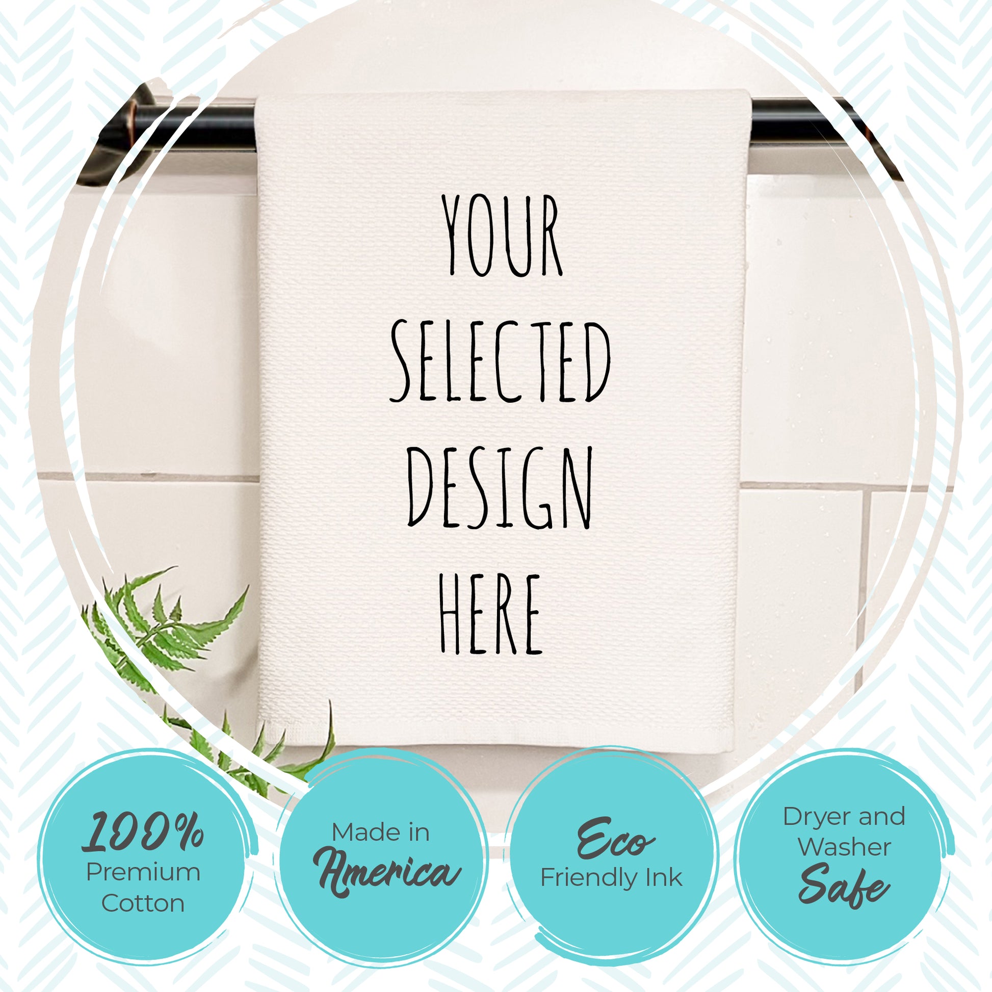 I'll Be There In A Prosecco - Kitchen/Bathroom Hand Towel (Waffle Weave) - MoonlightMakers