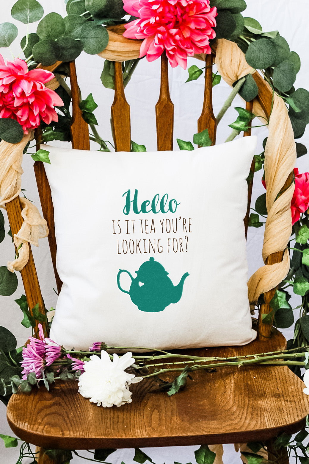 Hello Is It Tea You're Looking For - Decorative Throw Pillow - MoonlightMakers