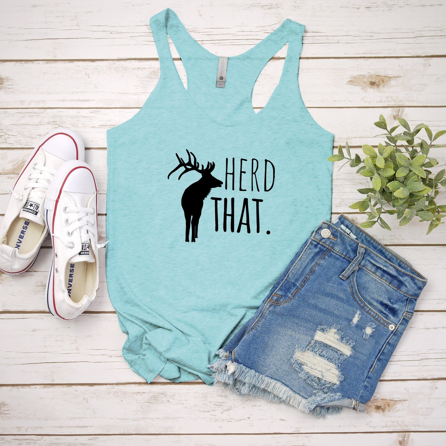 Herd That - Women's Tank - Heather Gray, Tahiti, or Envy