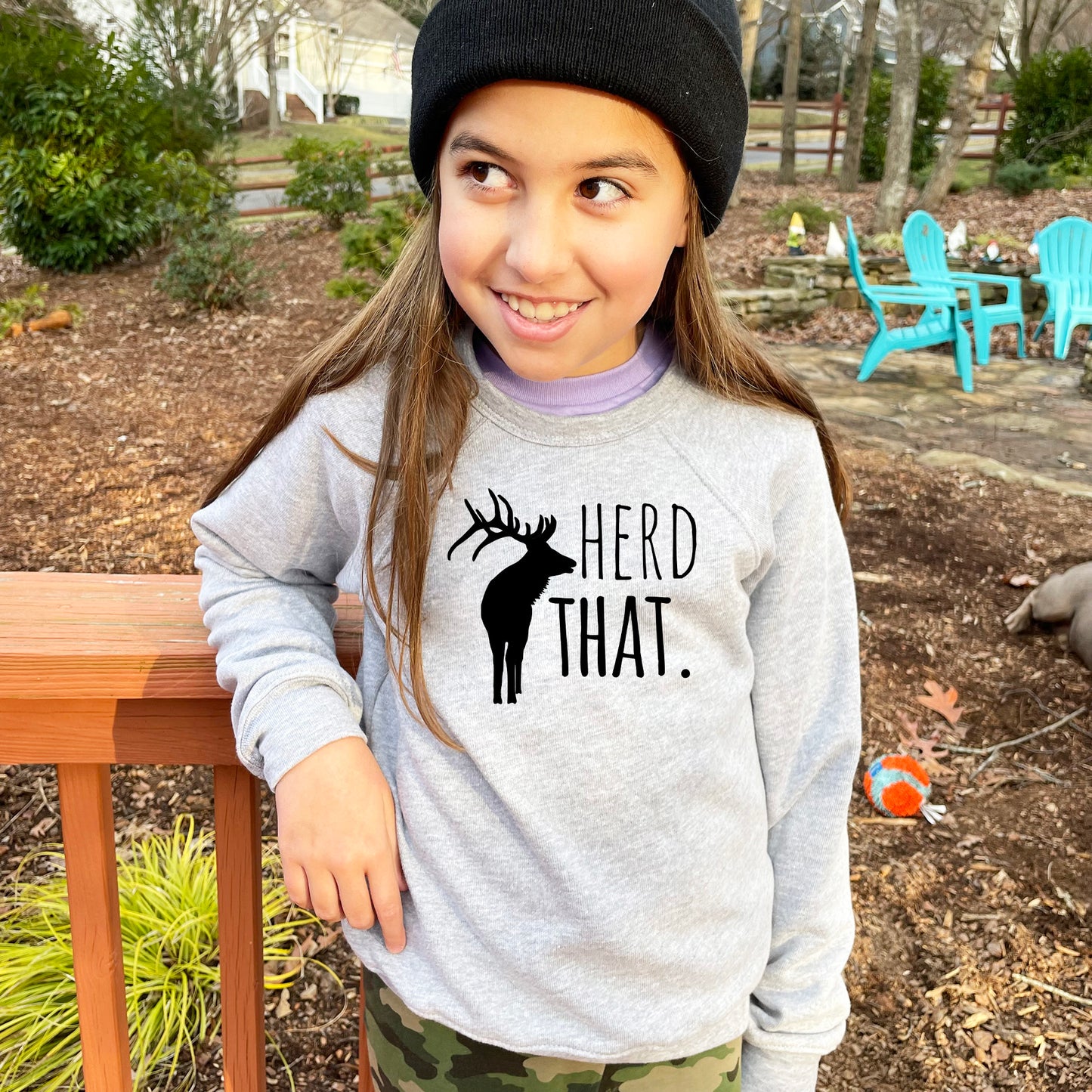 Herd That - Kid's Sweatshirt - Heather Gray or Mauve