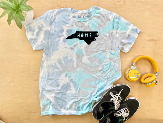 Home (North Carolina) - Mens/Unisex Tie Dye Tee - Blue