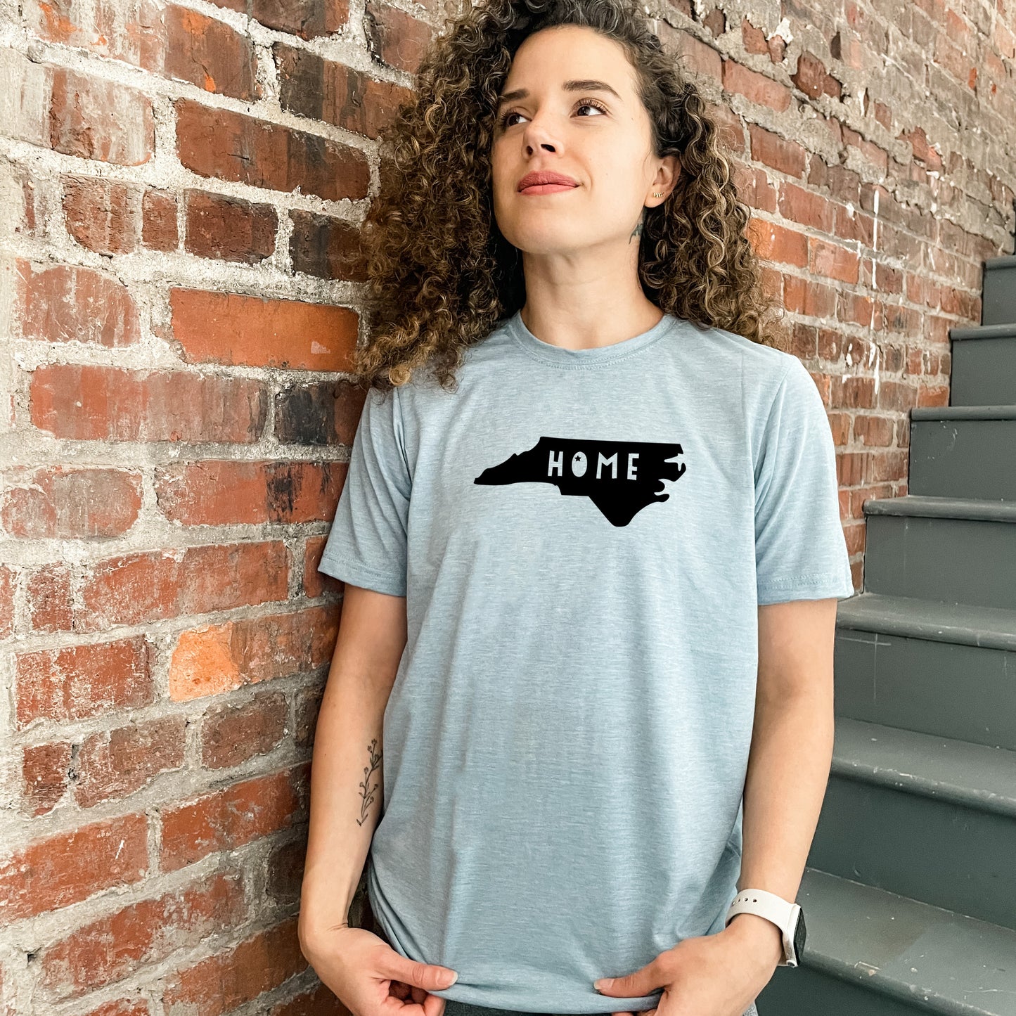 Home (North Carolina) - Men's / Unisex Tee - Stonewash Blue, Sage, Lavender, or Heather Gray