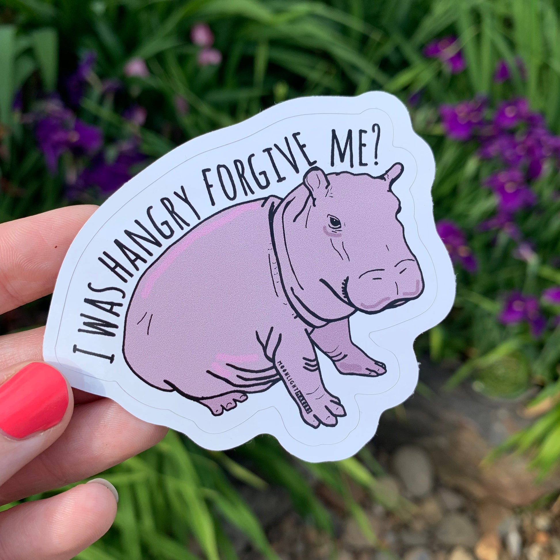 I Was Hangry Forgive Me? - Die Cut Sticker - MoonlightMakers
