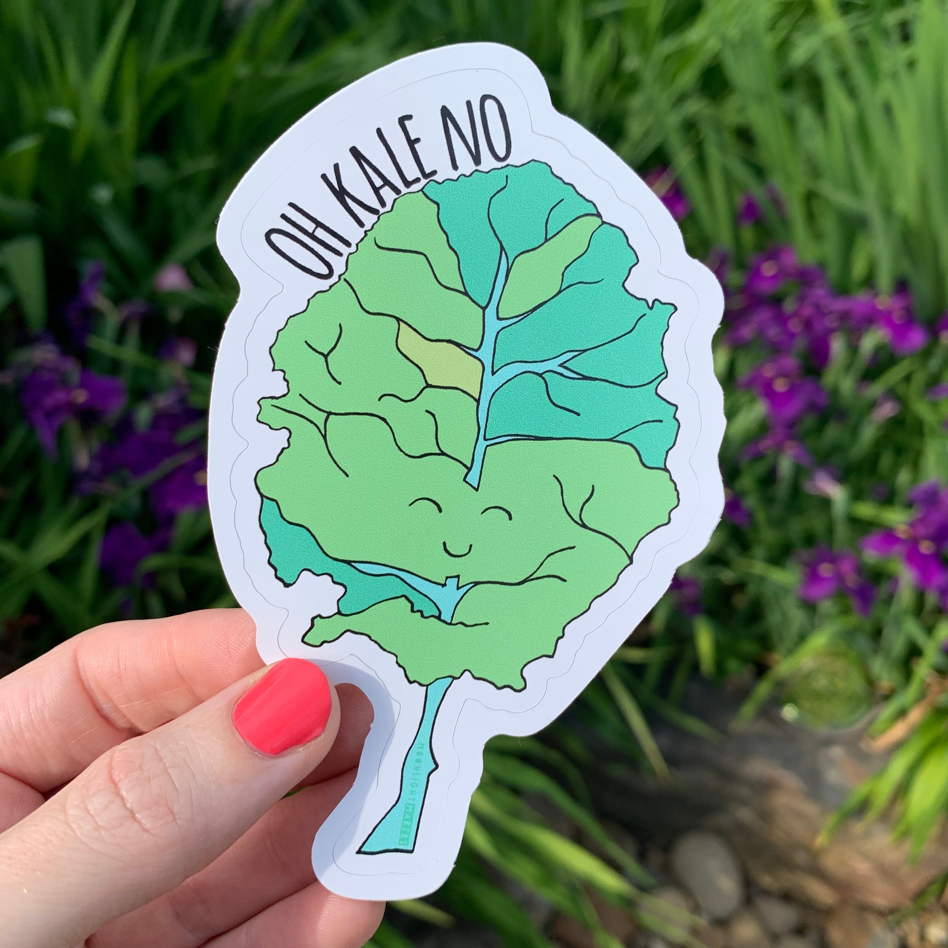 Oh Kale No - Die Cut Sticker - MoonlightMakers