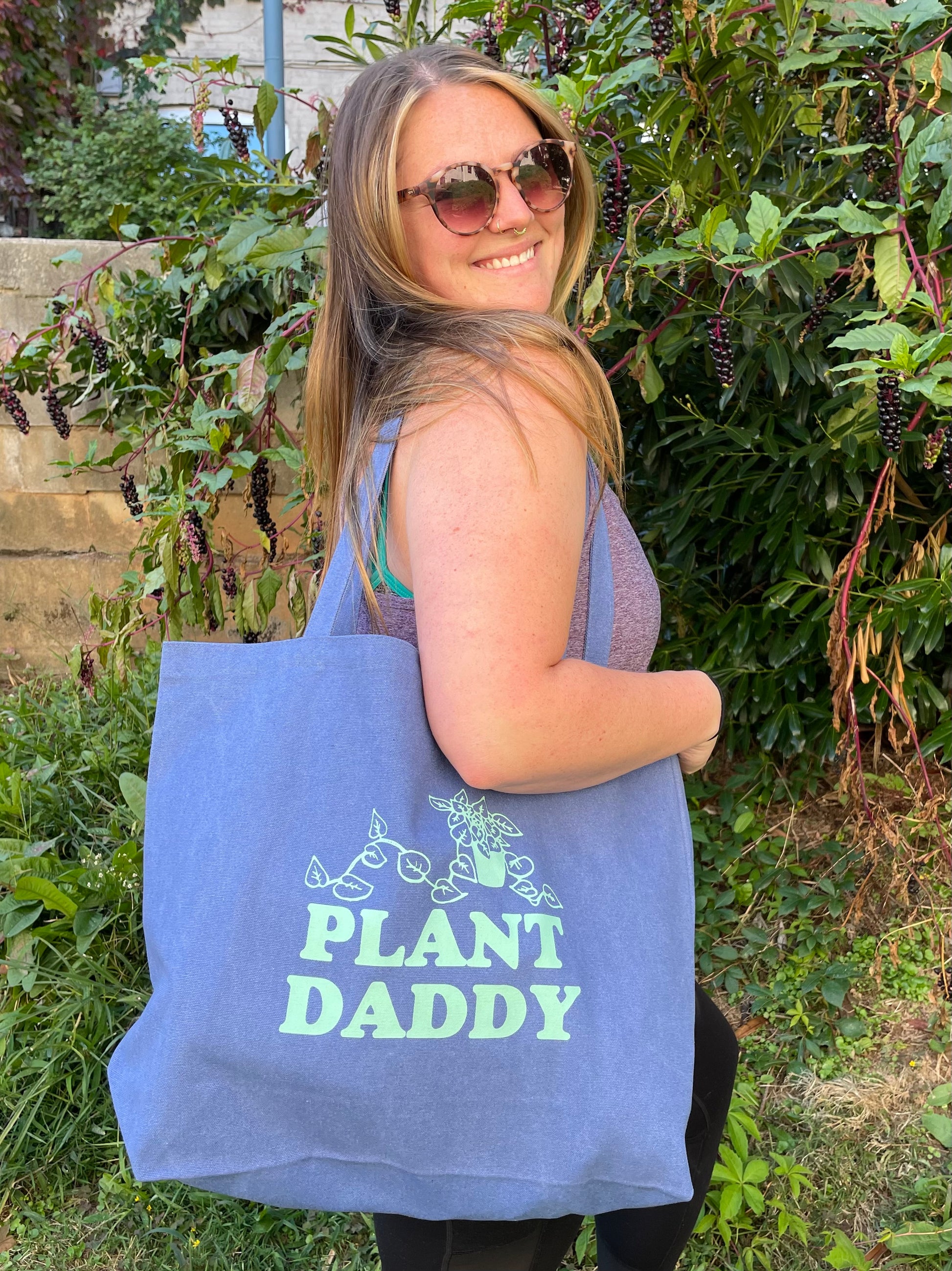 Plant Daddy - Periwinkle Super Tote Bag - MoonlightMakers