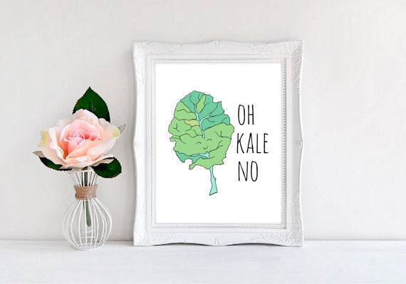 Oh Kale No - 8"x10" Wall Print - MoonlightMakers