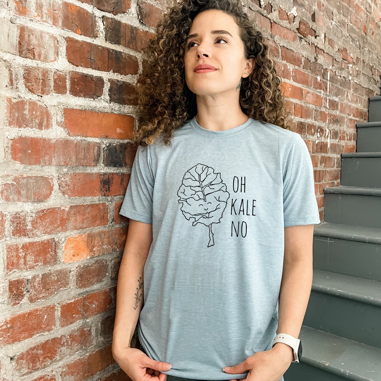 Oh Kale No - Men's / Unisex Tee - Stonewash Blue or Sage