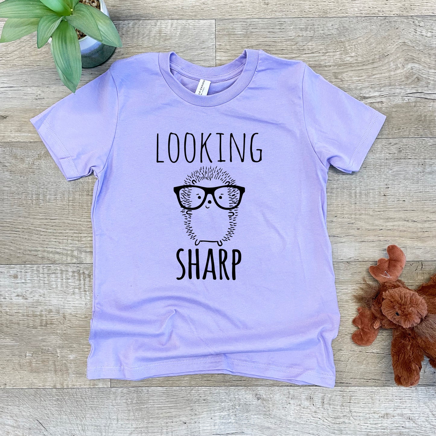 Looking Sharp (Hedgehog) - Kid's Tee - Columbia Blue or Lavender