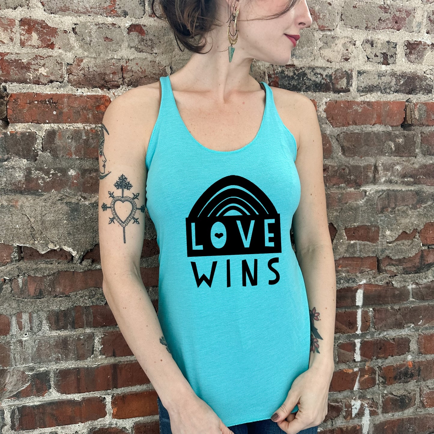 Love Wins - Women's Tank - Heather Gray, Tahiti, or Envy