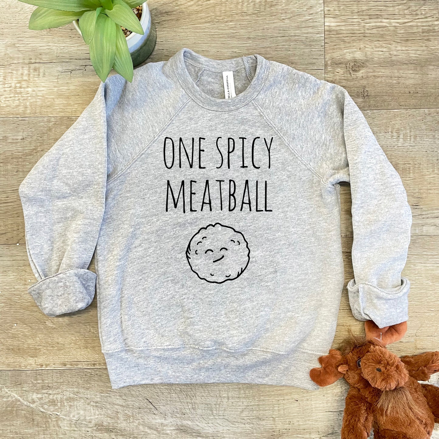 One Spicy Meatball - Kid's Sweatshirt - Heather Gray or Mauve
