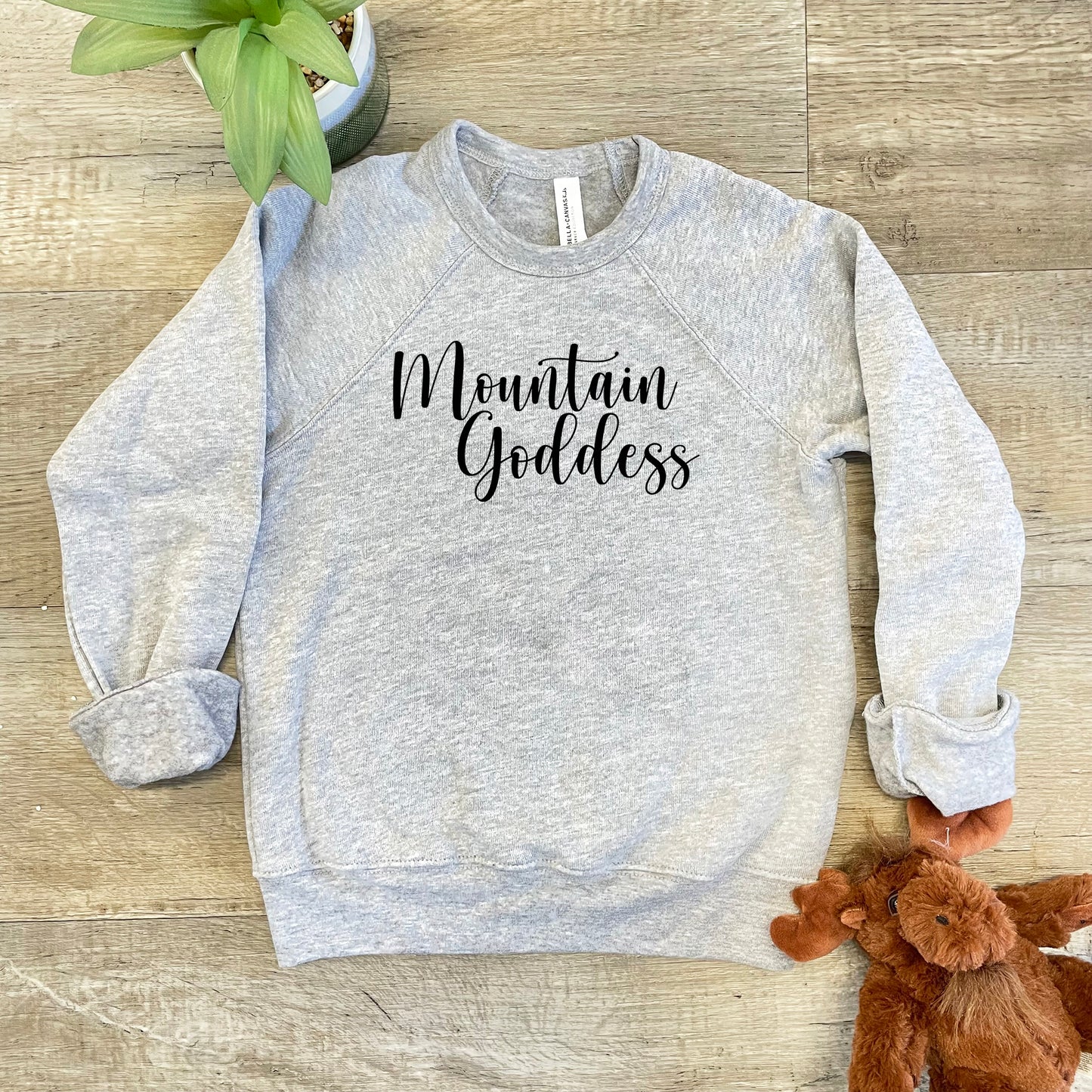 Mountain Goddess - Kid's Sweatshirt - Heather Gray or Mauve