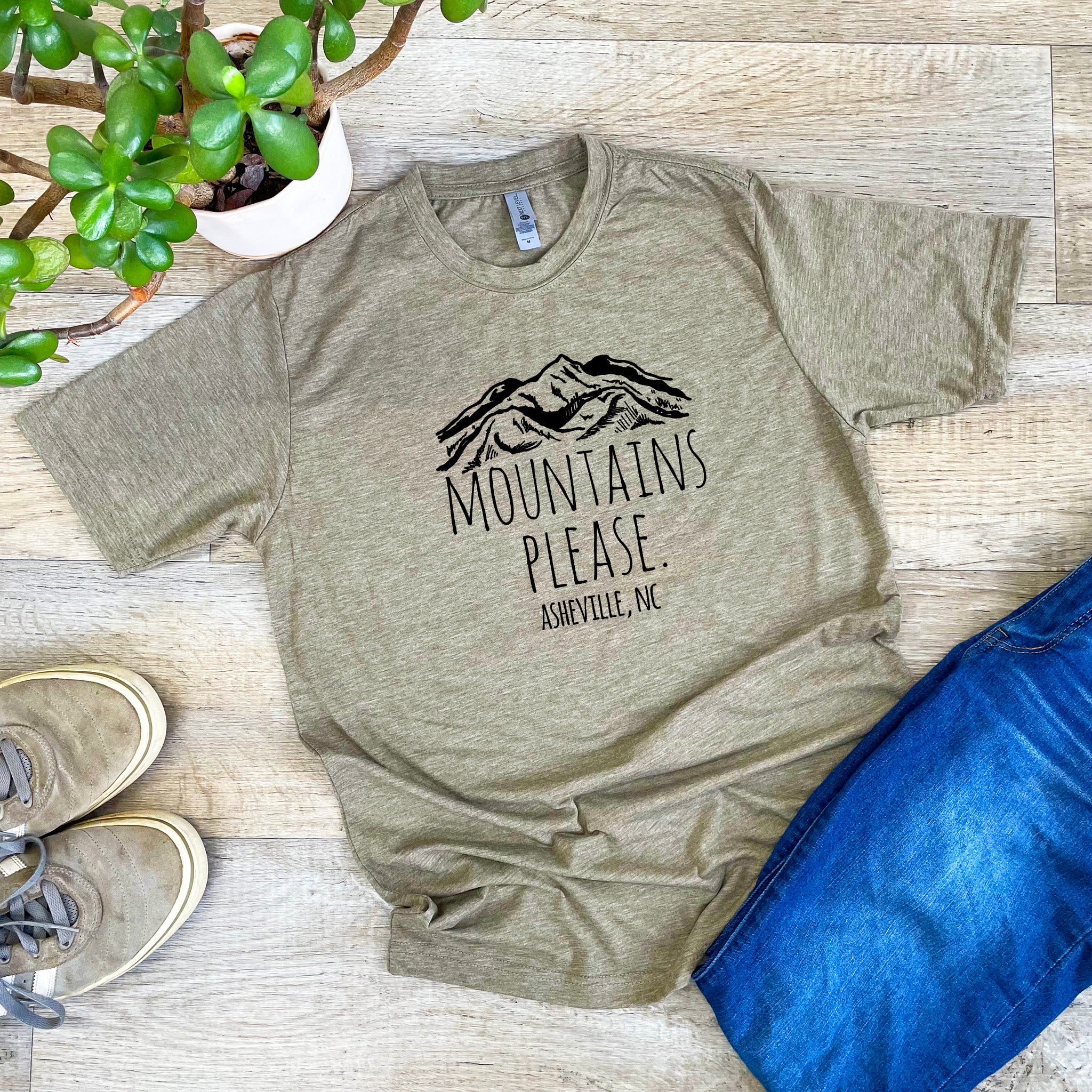 Mountains Please Asheville, Asheville, NC - Men's / Unisex Tee