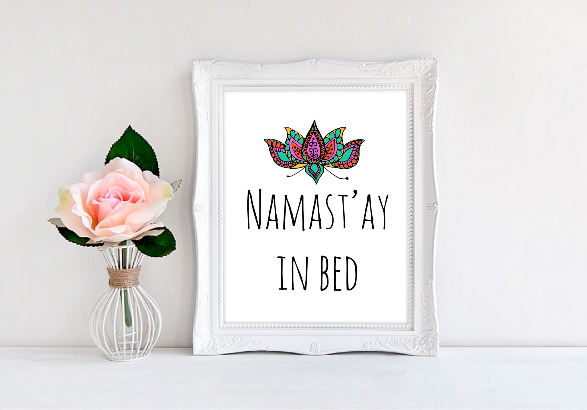 Namastay In Bed - 8"x10" Wall Print - MoonlightMakers