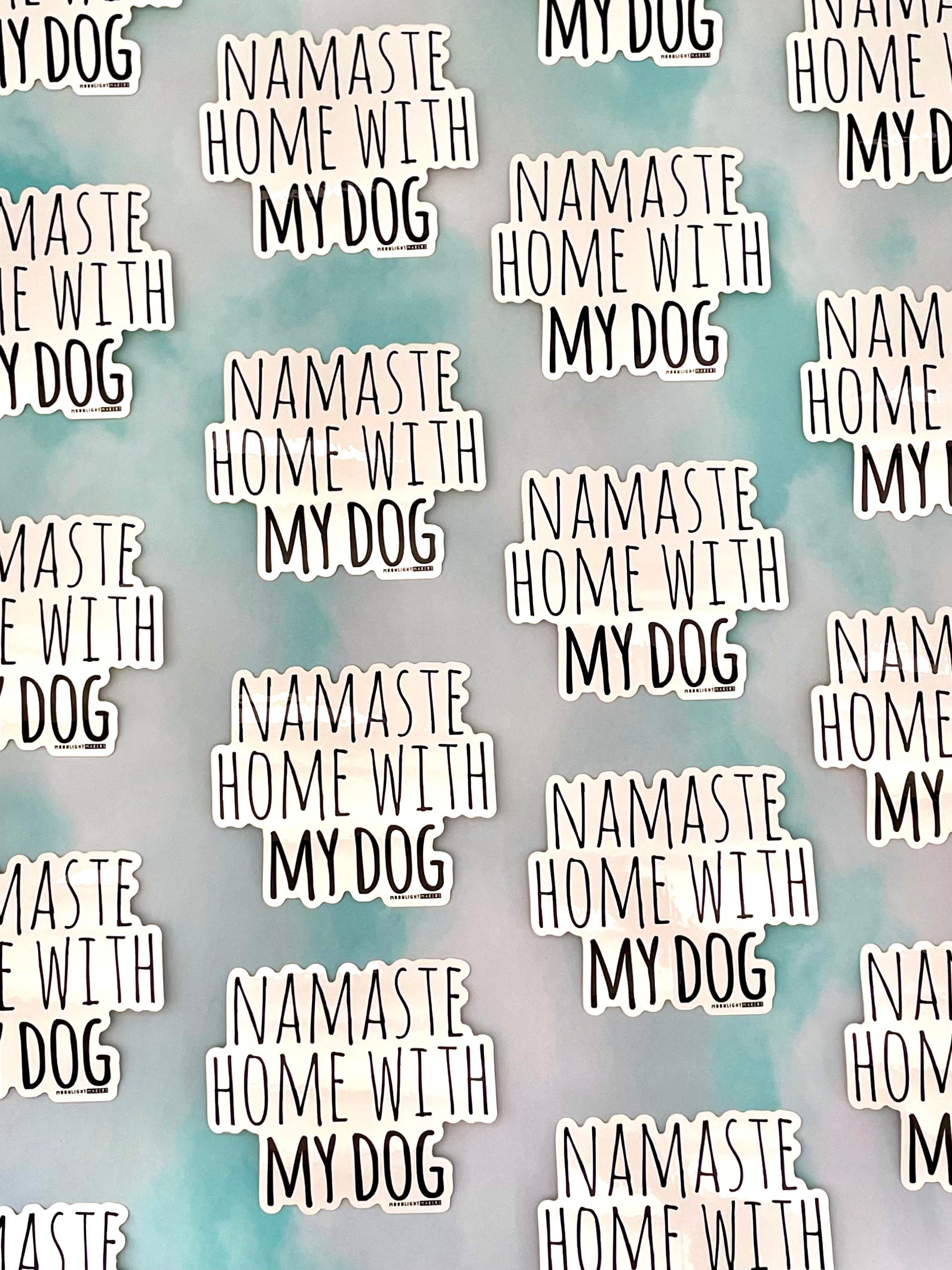 Namaste With My Dog - Die Cut Sticker - MoonlightMakers