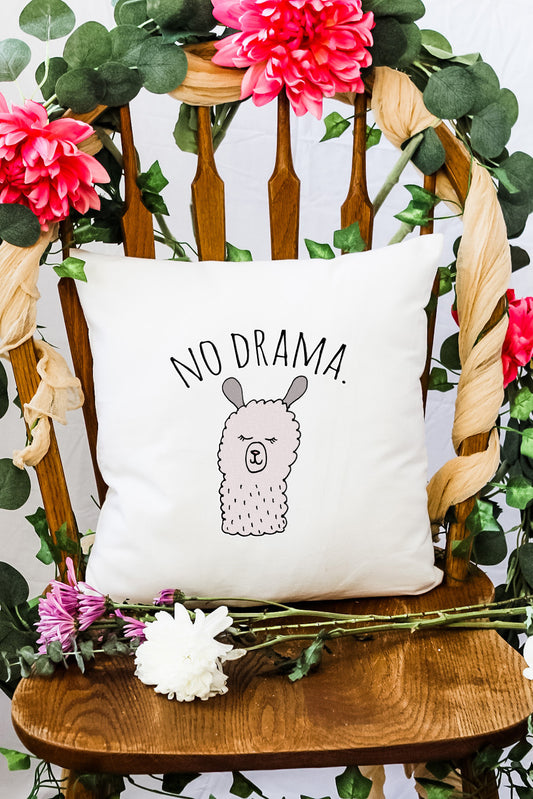 No Drama Llama - Decorative Throw Pillow - MoonlightMakers