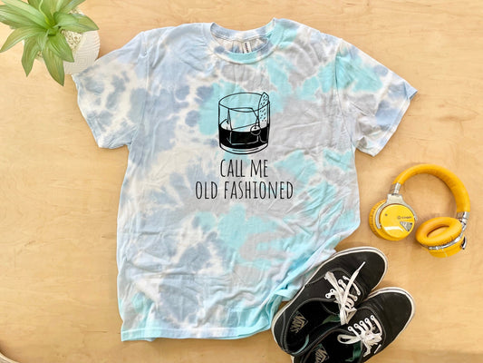 Call Me Old Fashioned (Bourbon) - Mens/Unisex Tie Dye Tee - Blue
