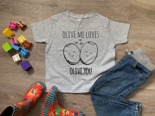 Olive Me Loves Olive You - Toddler Tee - Heather Gray
