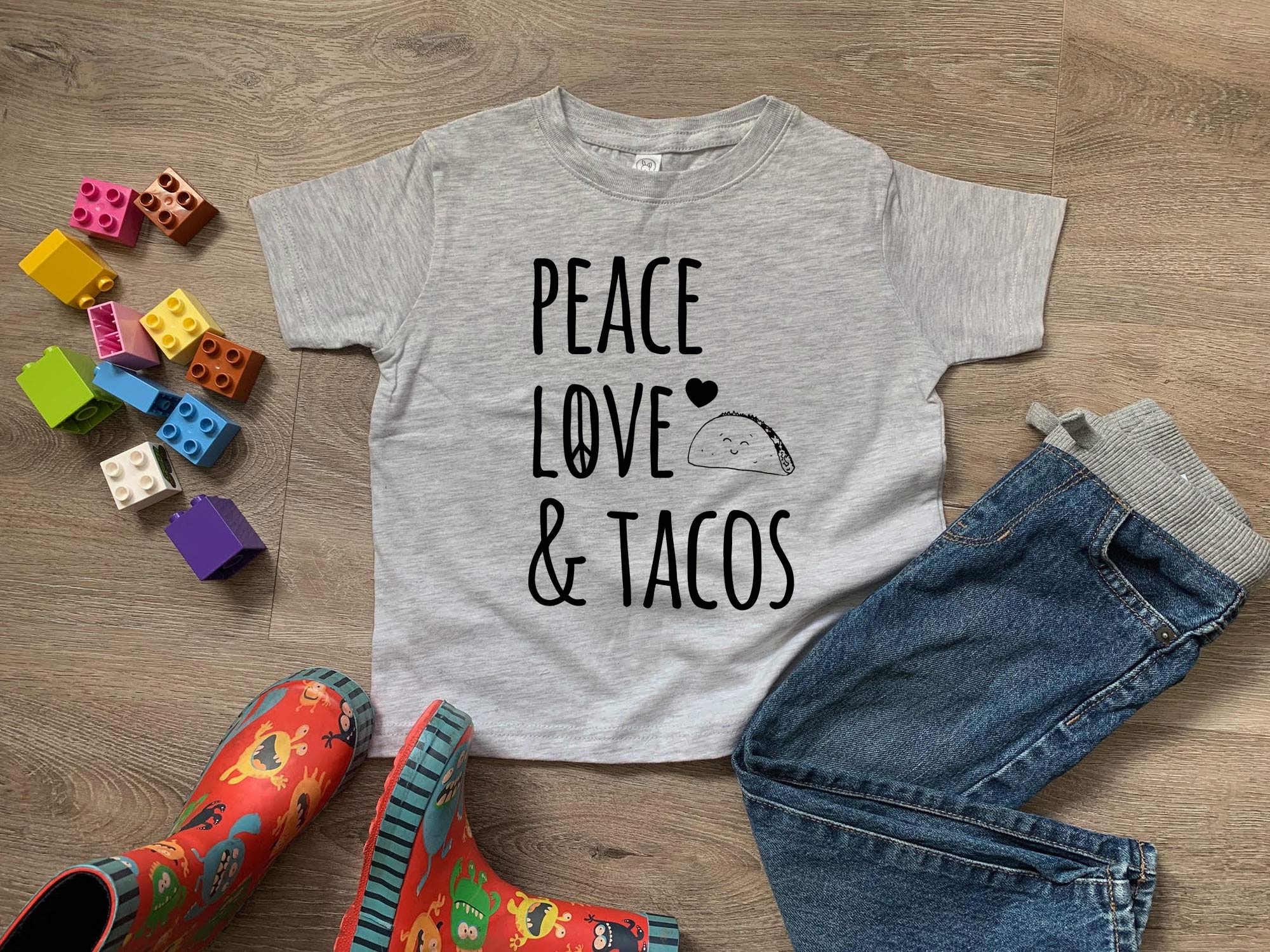 Peace Love & Tacos - Toddler Tee
