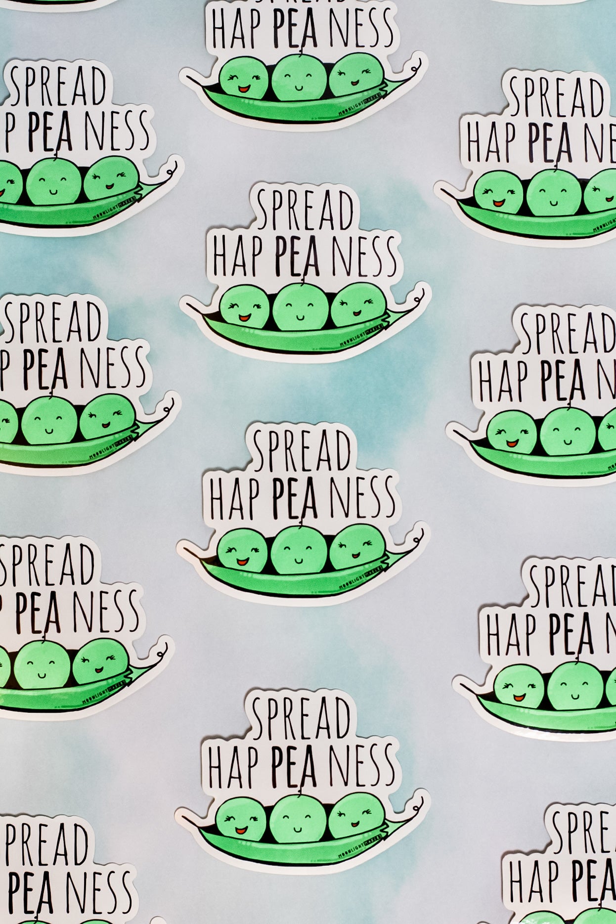 Spread Hap Pea Ness - Die Cut Sticker - MoonlightMakers