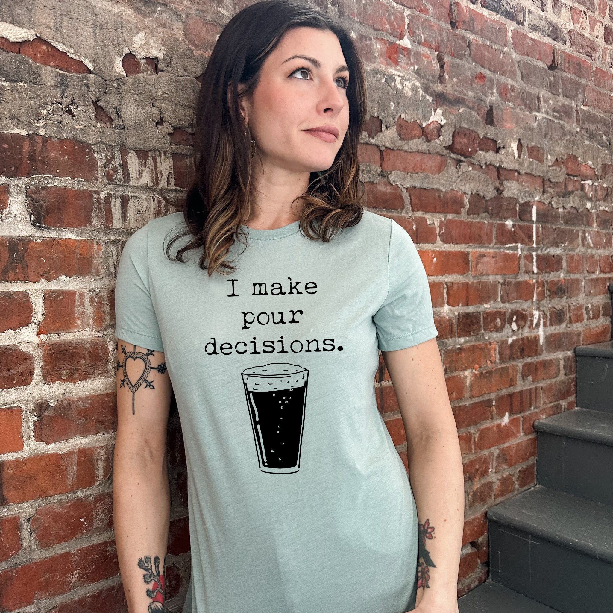 I Make Pour Decisions - Women's Crew Tee