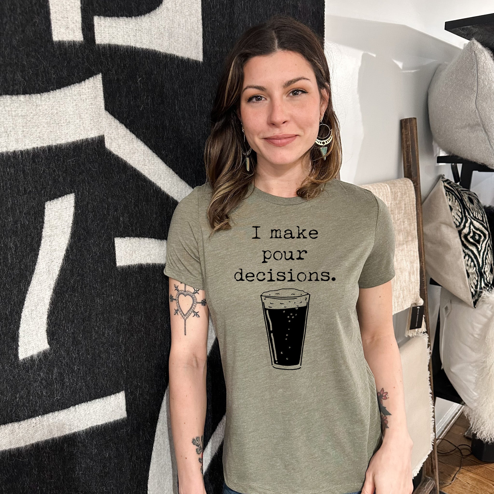 I Make Pour Decisions - Women's Crew Tee