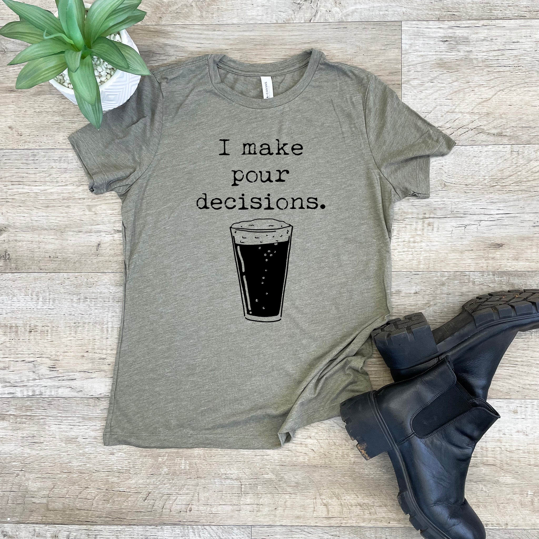 I Make Pour Decisions - Women's Crew Tee