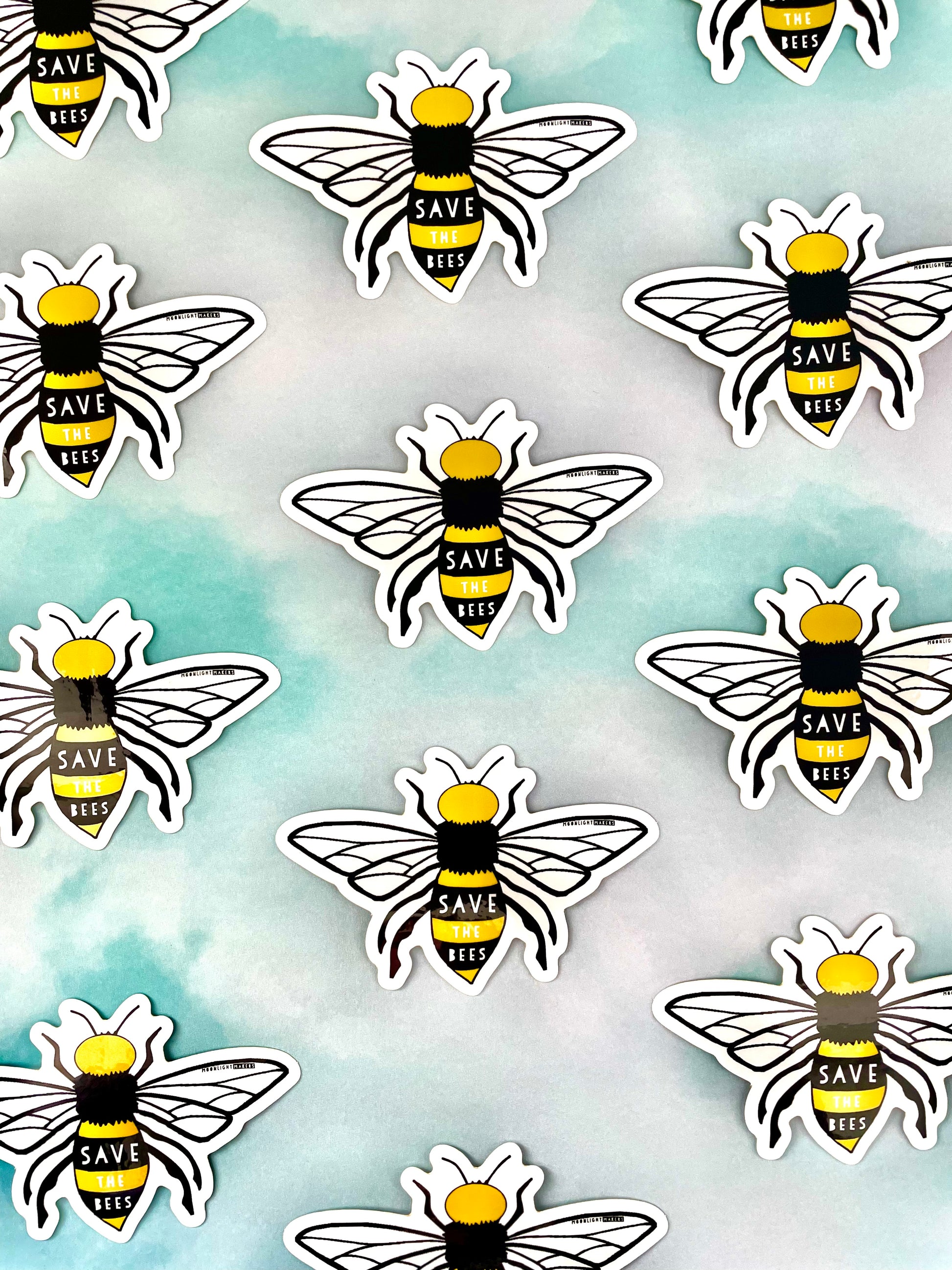 Save The Bees - Die Cut Sticker - MoonlightMakers