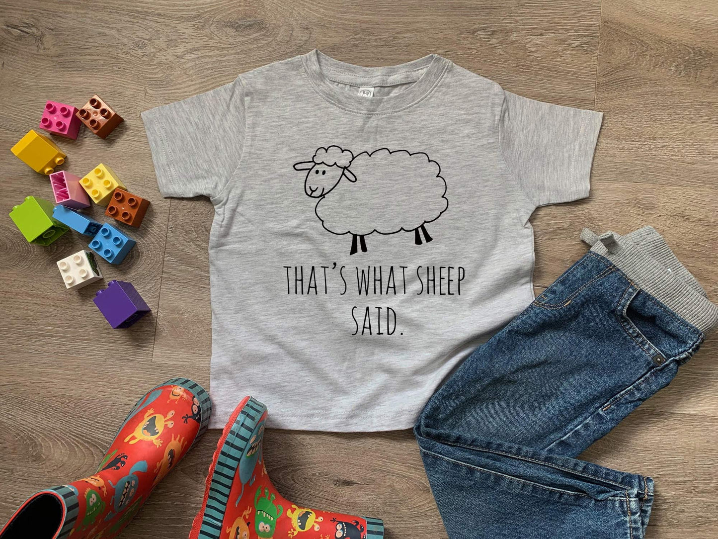 That's What Sheep Said - Toddler Tee - Heather Gray