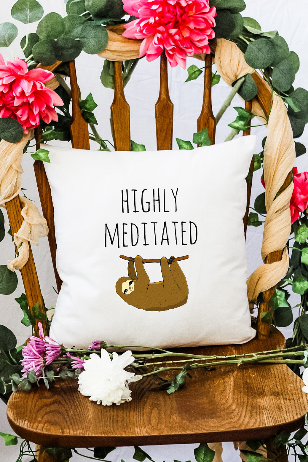 Highly Meditated - Decorative Throw Pillow - MoonlightMakers