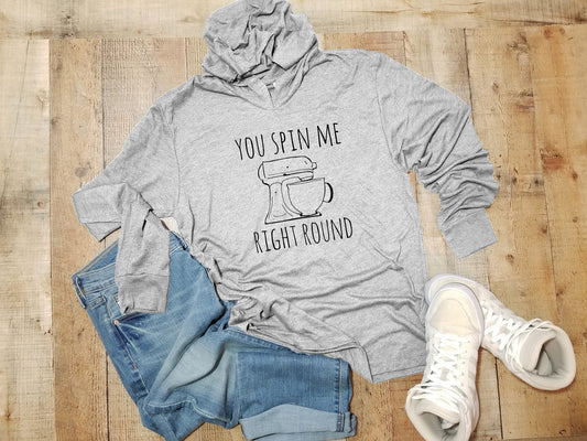 You Spin Me Right Round (Mixer) - Unisex T-Shirt Hoodie - Heather Gray