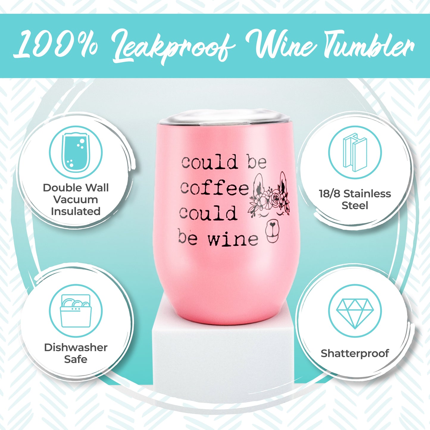 Could Be Coffee, Could Be Wine - Double Insulated Wine Tumbler - MoonlightMakers