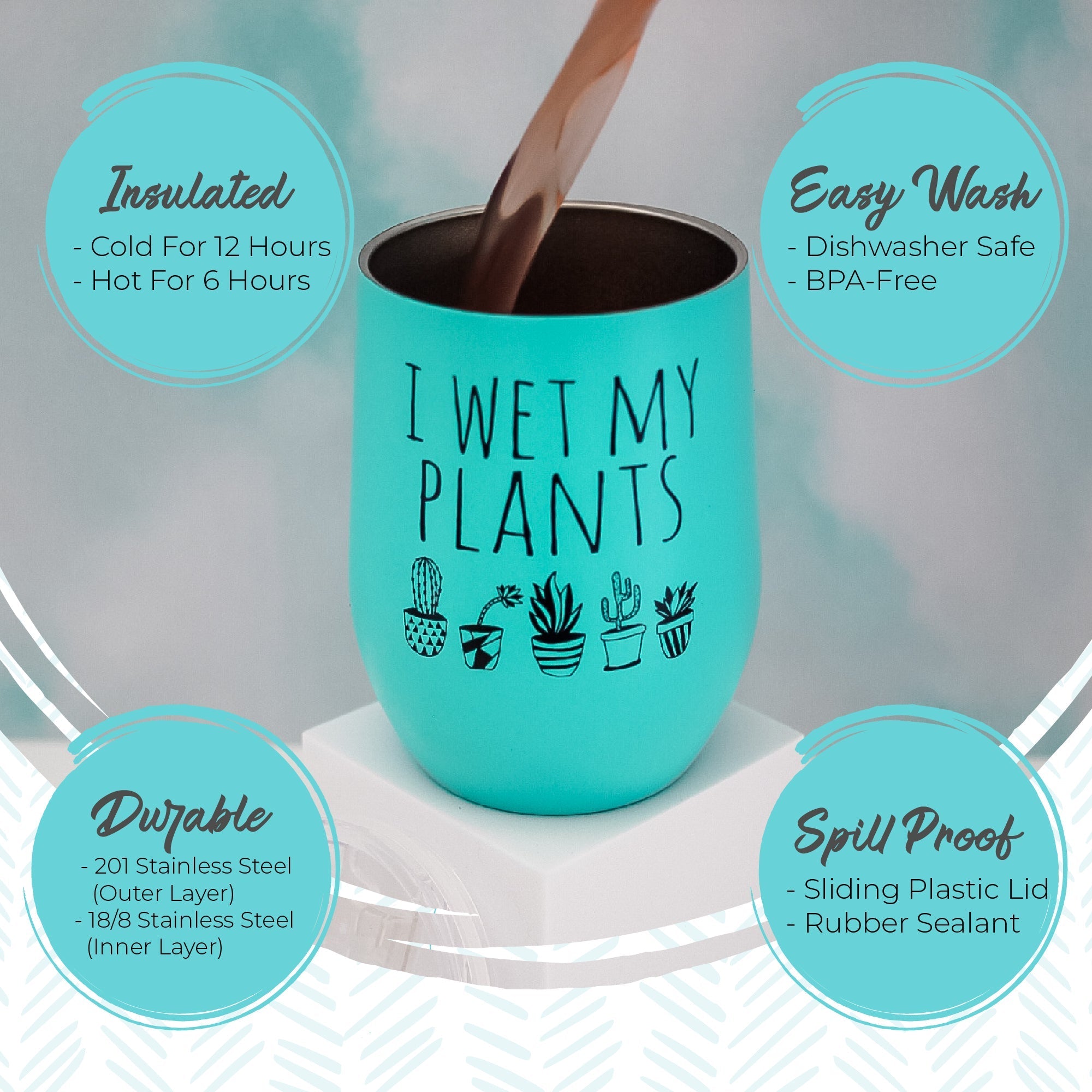 I Wet My Plants - Double Insulated Wine Tumbler - MoonlightMakers