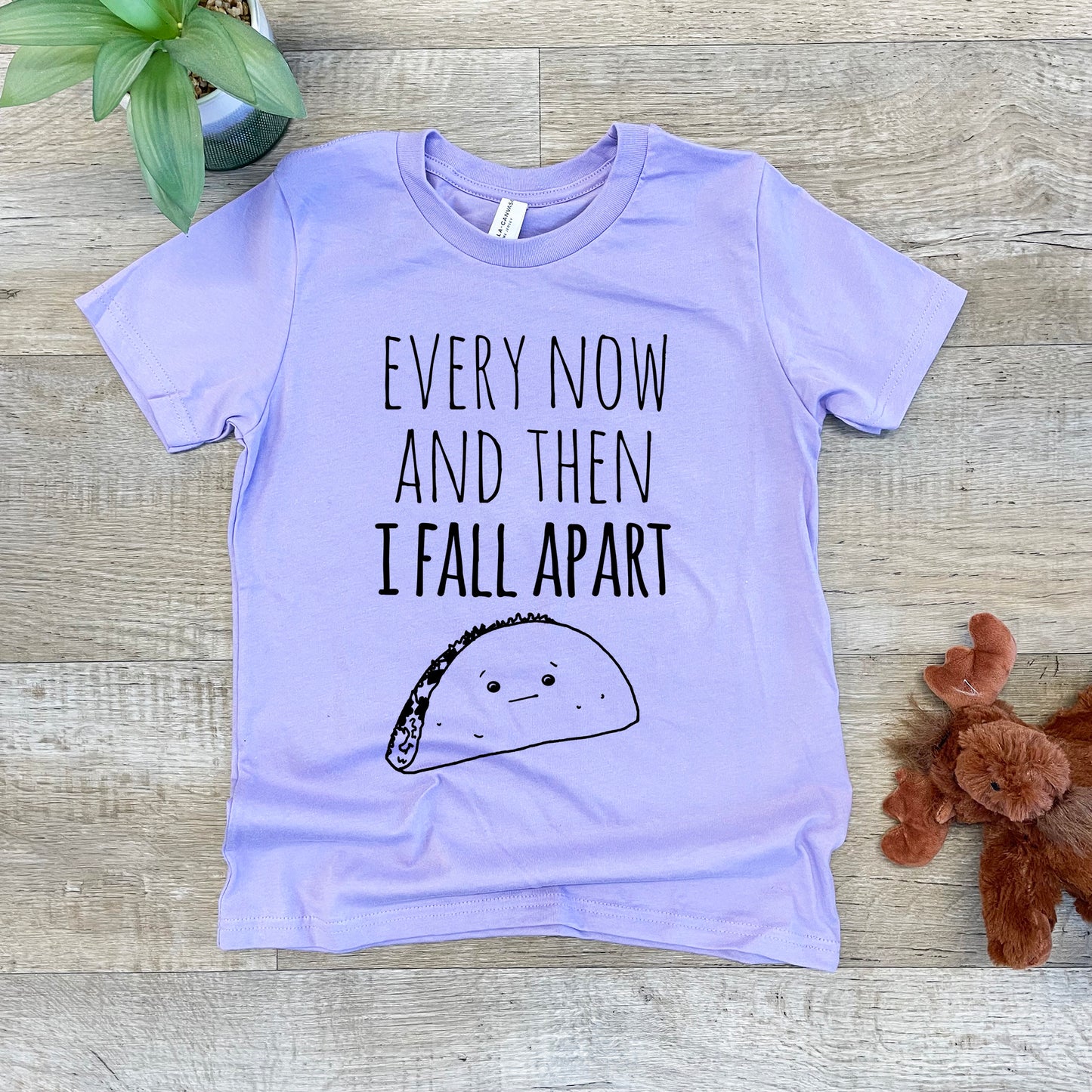 Every Now And Then I Fall Apart (Taco) - Kid's Tee - Columbia Blue or Lavender