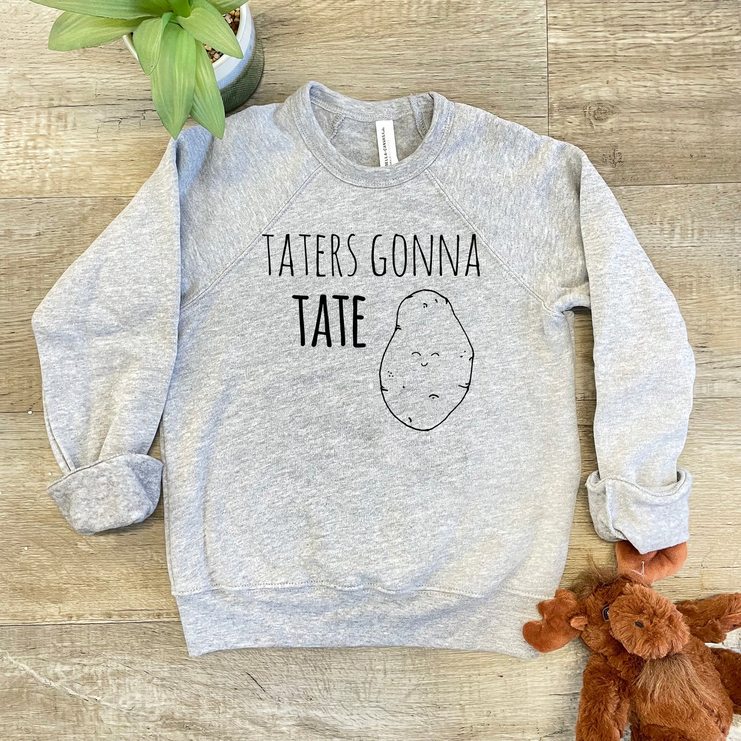 Taters Gonna Tate - Kid's Sweatshirt - Heather Gray or Mauve