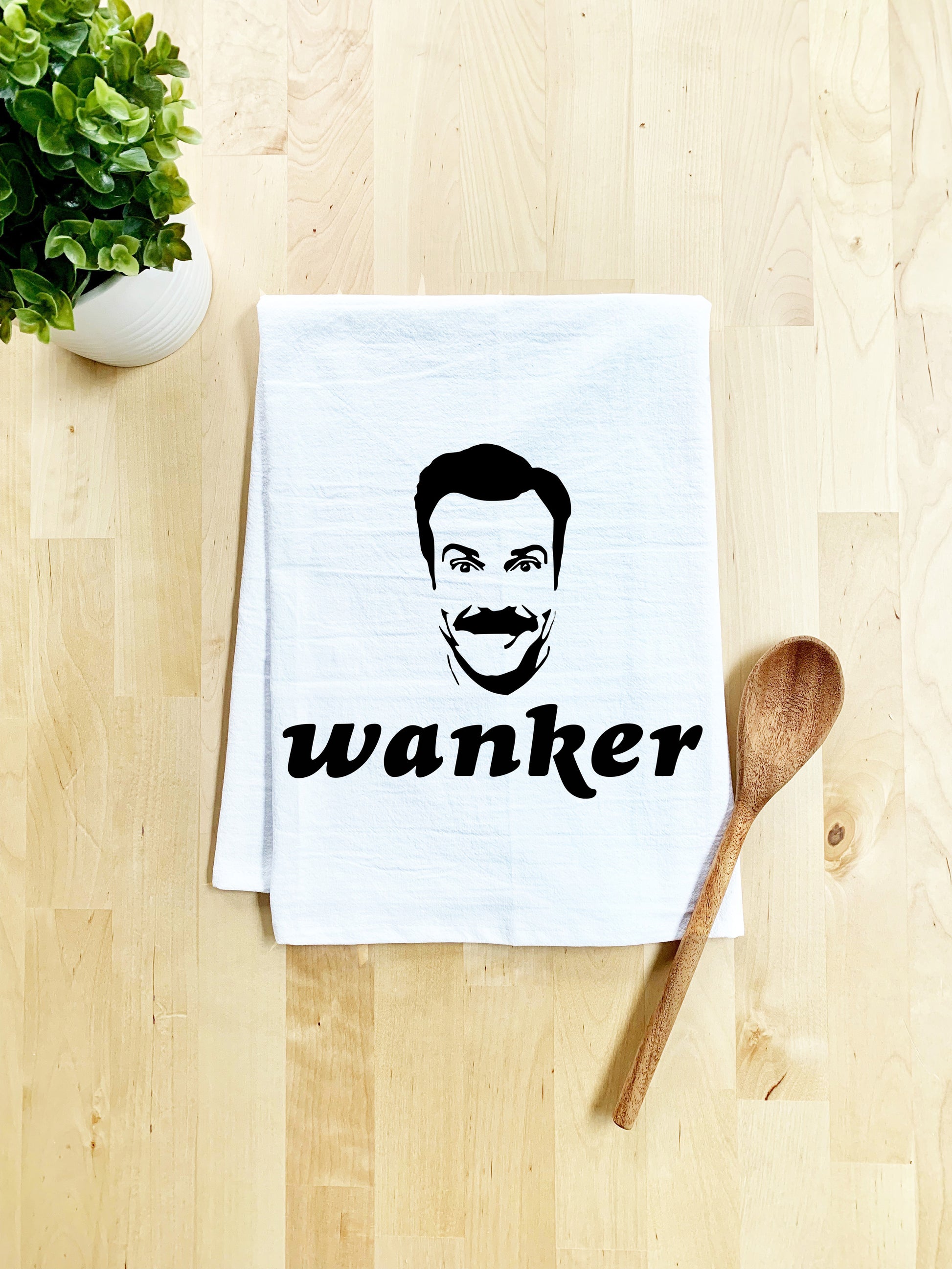 Wanker (Ted Lasso) Dish Towel - White Or Gray - MoonlightMakers