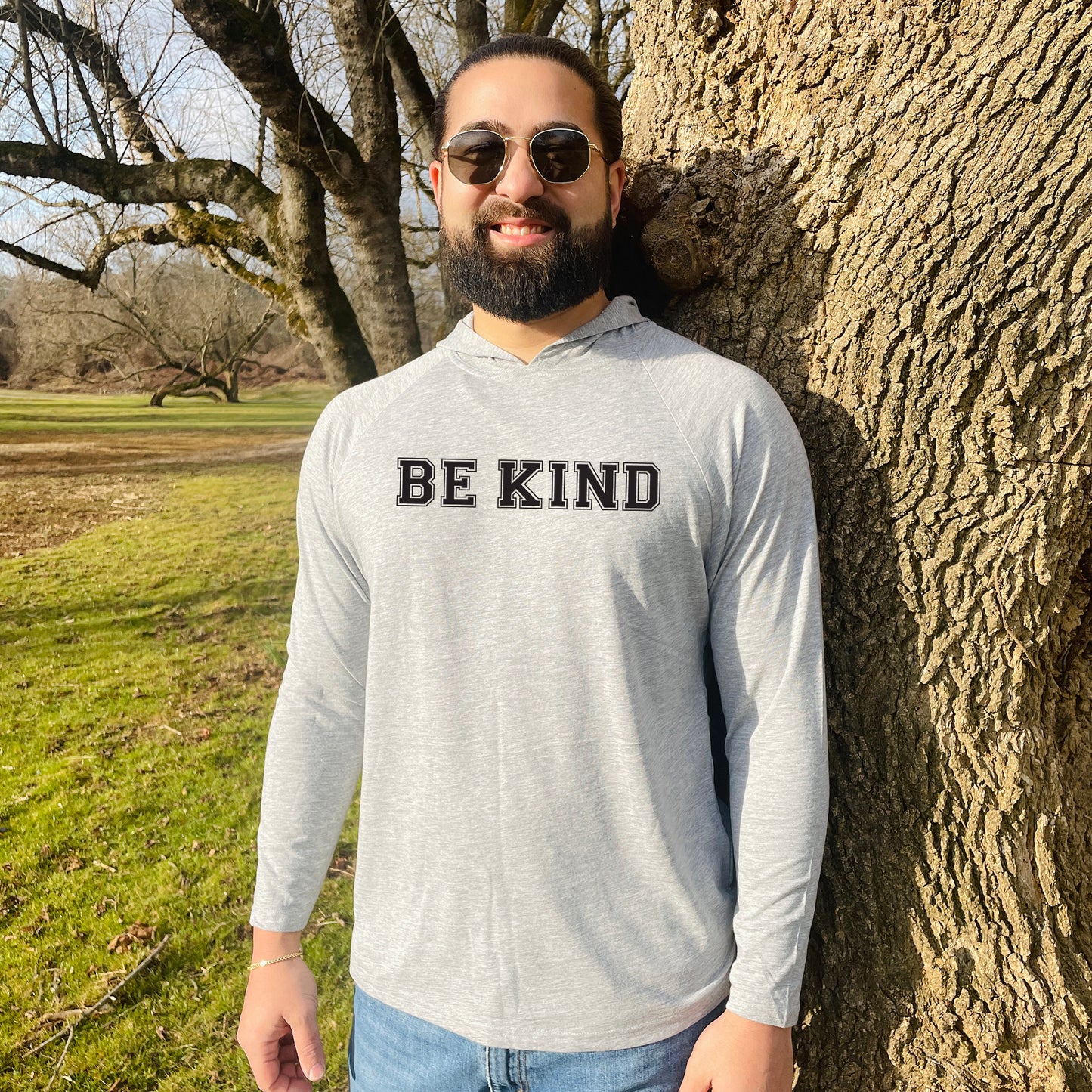 Be Kind - Feel Good Collection - Unisex T-Shirt Hoodie - Heather Gray