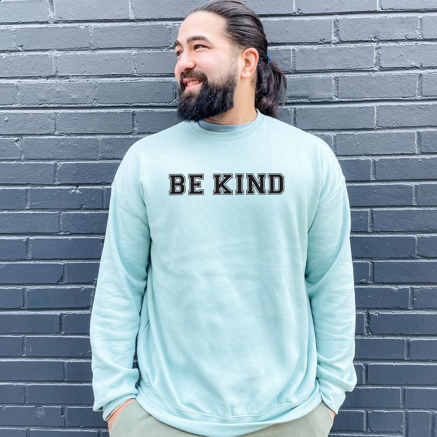 Be Kind - Feel Good Collection - Unisex Sweatshirt - Heather Gray or Dusty Blue
