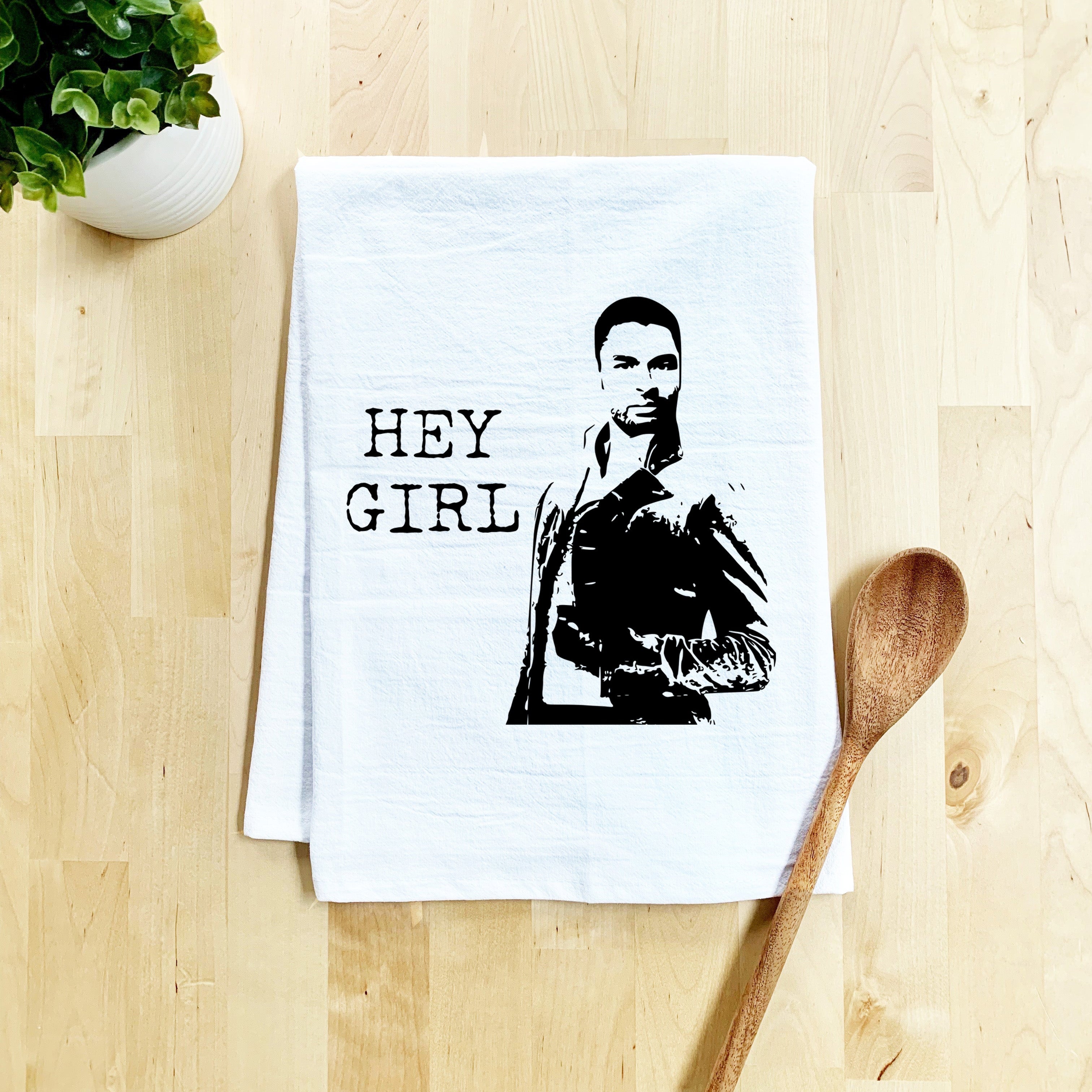 Bridgerton - Hey Girl - Dish Towel - White Or Gray - MoonlightMakers
