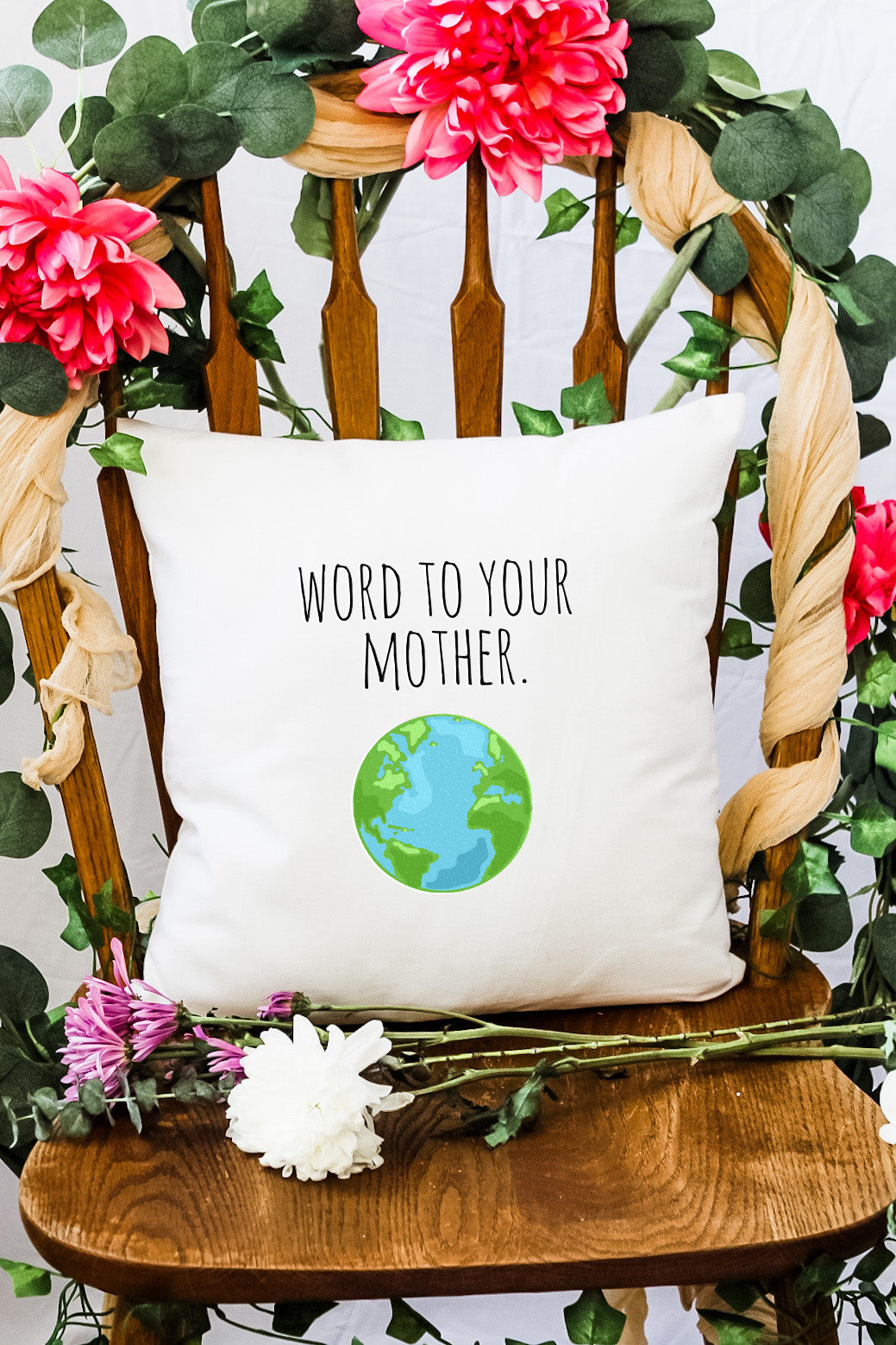 Word To Your Mother - Decorative Throw Pillow - MoonlightMakers