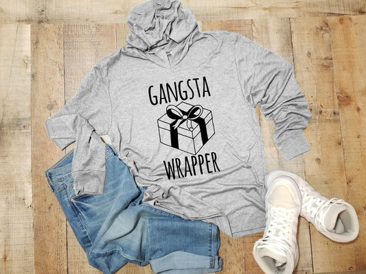 Gangsta Wrapper - Unisex T-Shirt Hoodie - Heather Gray