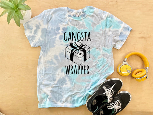 Gangsta Wrapper - Mens/Unisex Tie Dye Tee - Blue