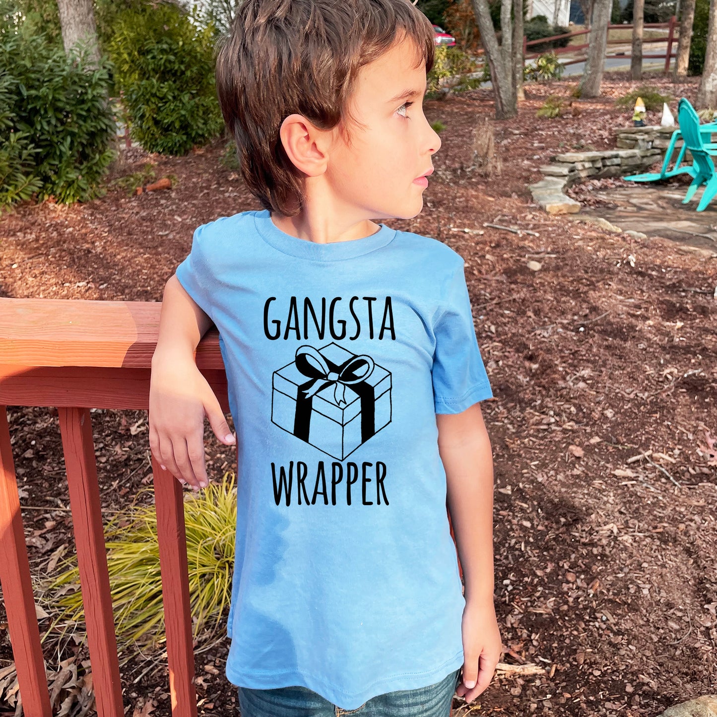 Gangsta Wrapper - Kid's Tee - Columbia Blue or Lavender