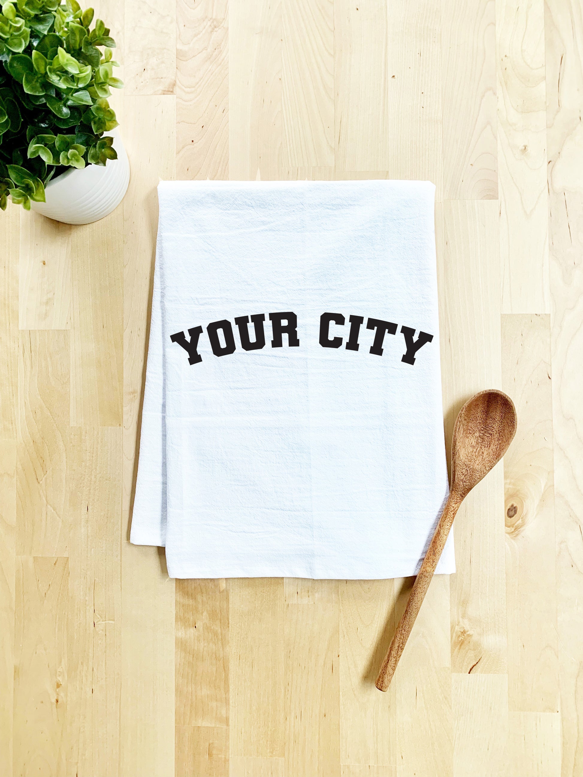 Choose Your City - Dish Towel - White Or Gray - MoonlightMakers