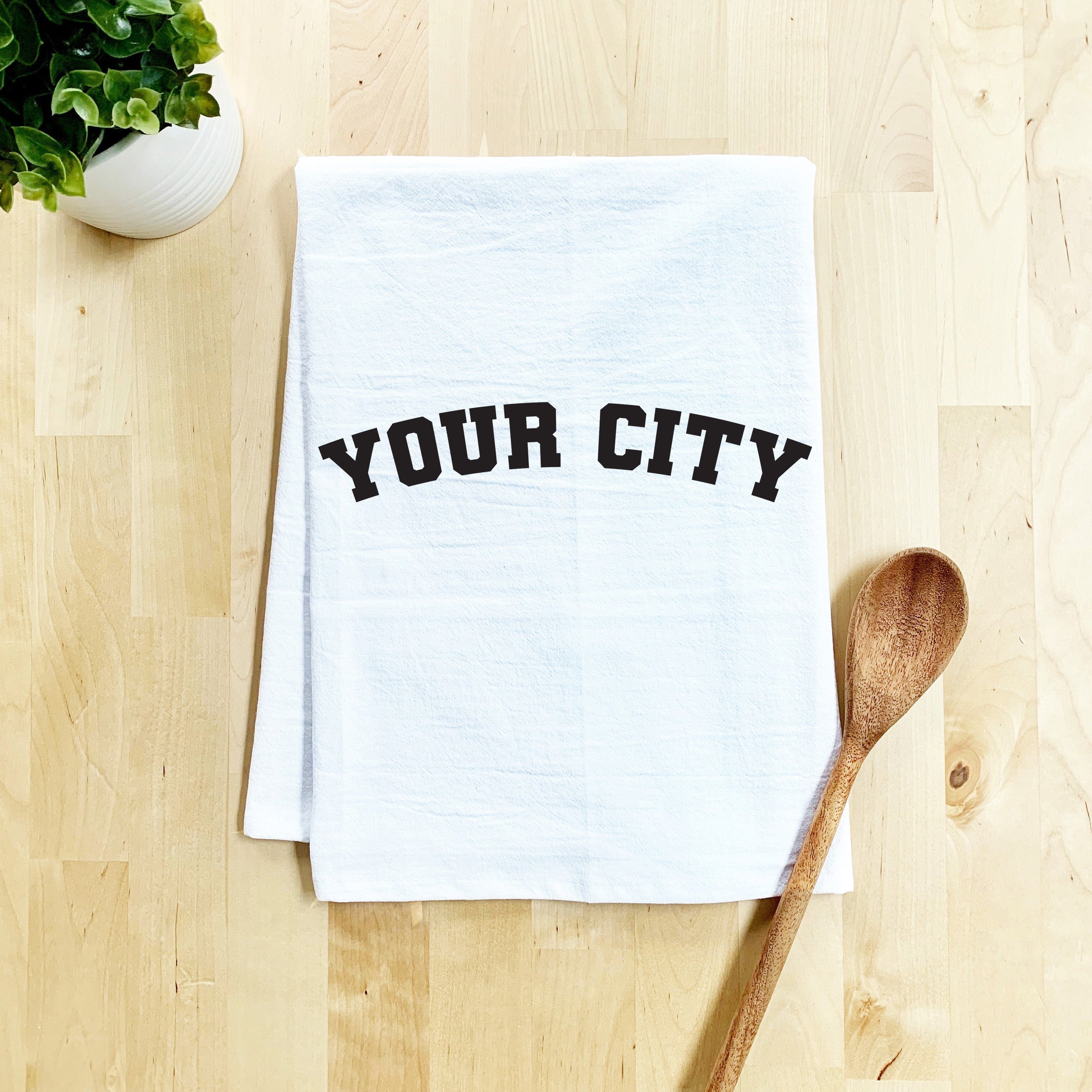 Choose Your City - Dish Towel - White Or Gray - MoonlightMakers