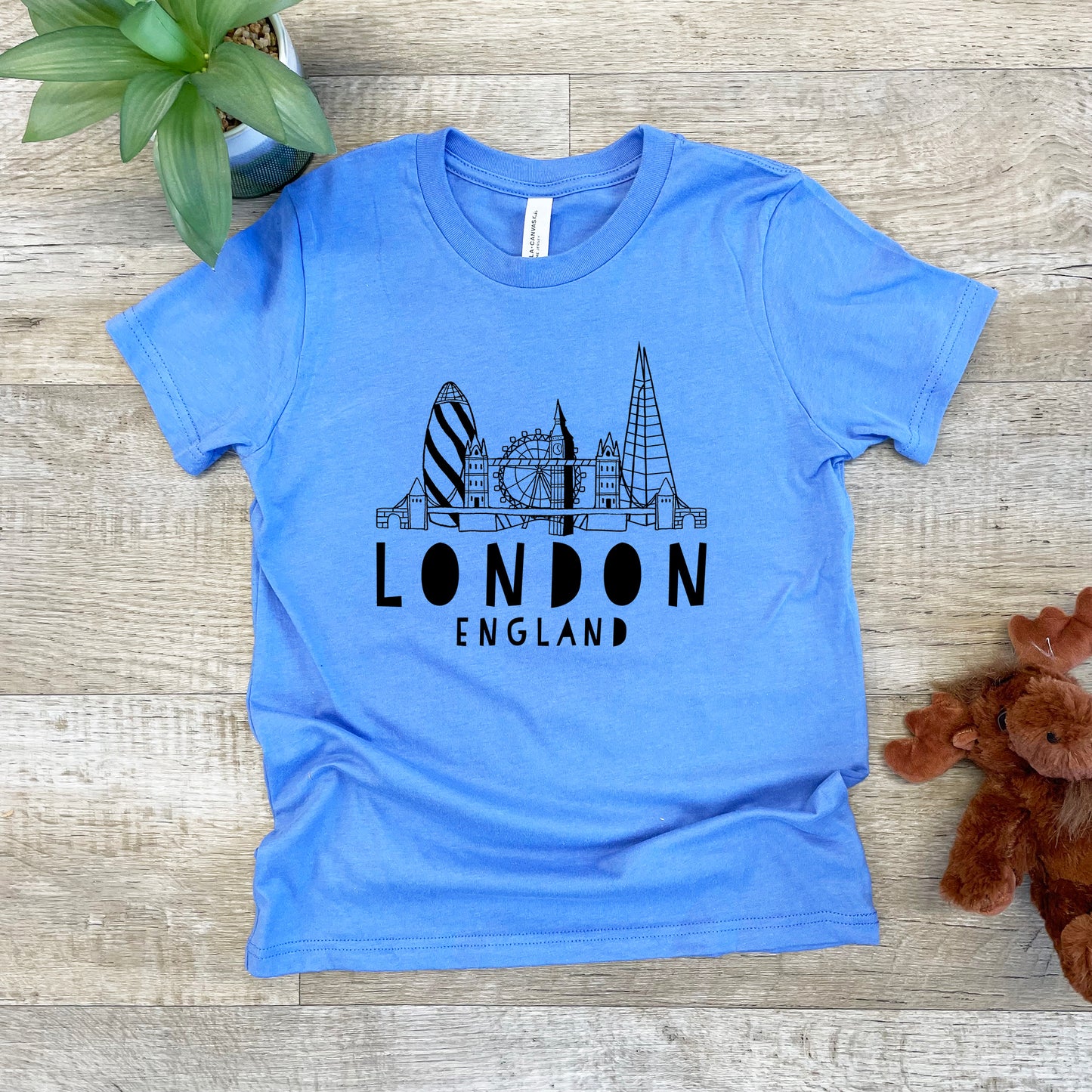 London Skyline - Kid's Tee - Columbia Blue or Lavender
