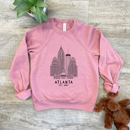 Atlanta Skyline - Kid's Sweatshirt - Heather Gray or Mauve
