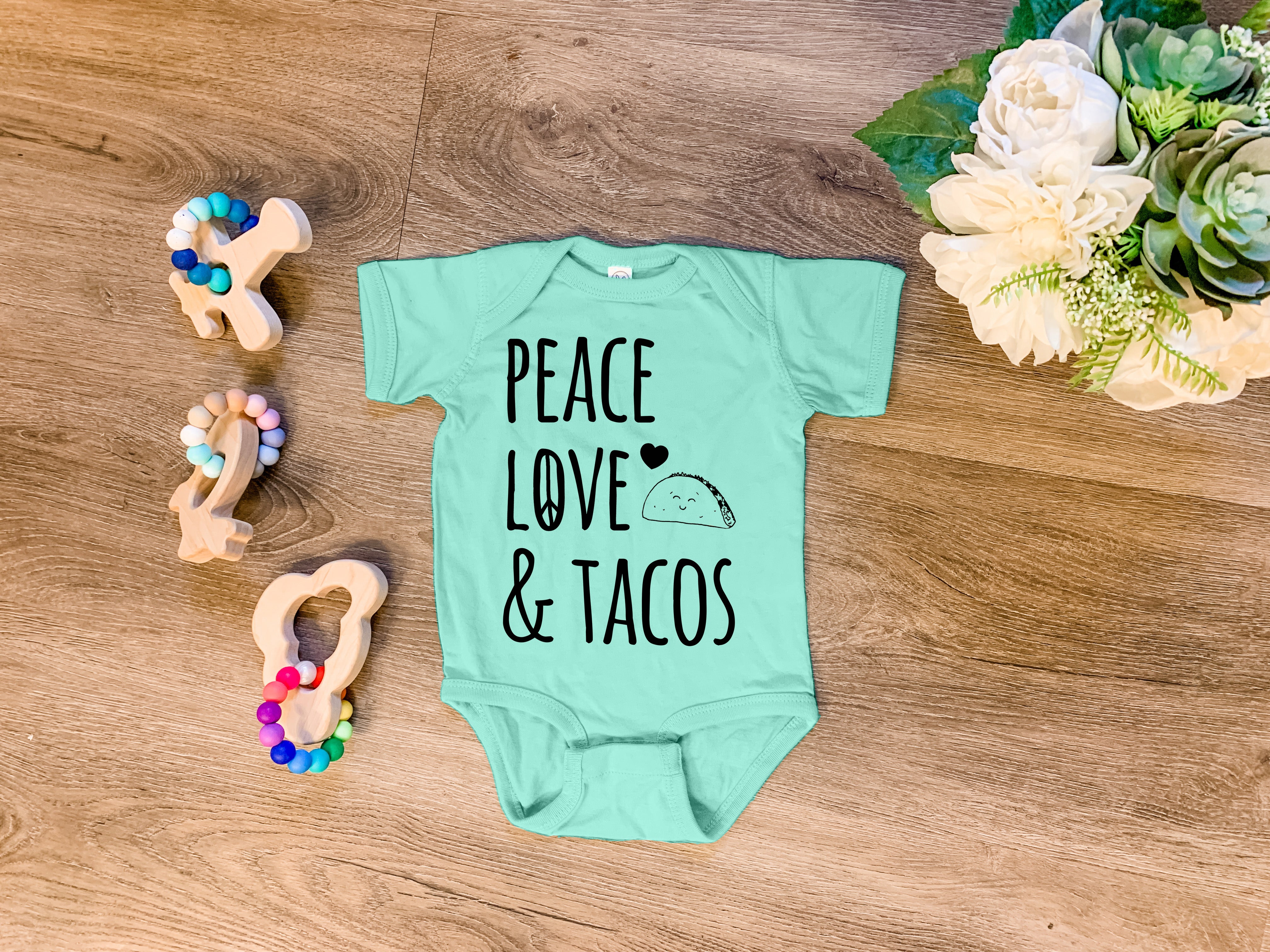 Peace Love & Tacos - Onesie