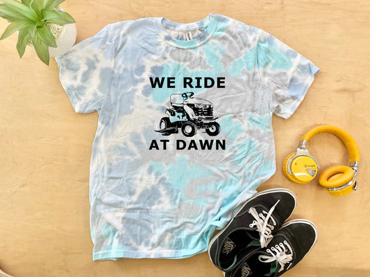 We Ride At Dawn - Mens/Unisex Tie Dye Tee - Blue