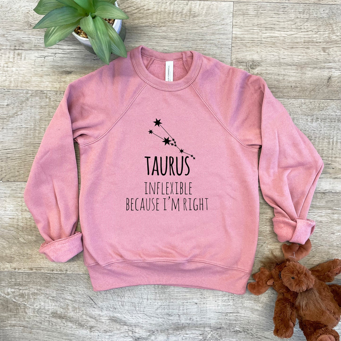 Taurus - Kid's Sweatshirt - Heather Gray or Mauve