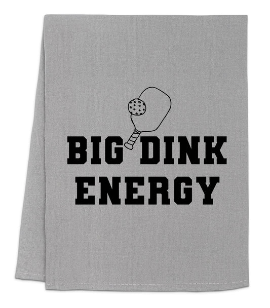 a towel with the words big drink energy printed on it